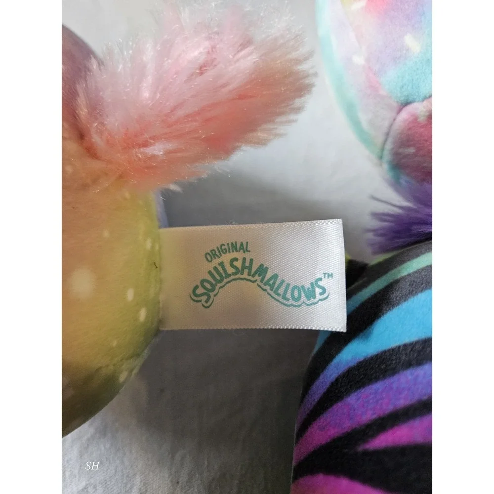 Squishmallows Plush Lot of 4 Rainbow Unicorn Bear‎ Bird Zebra Mini Stuffed...